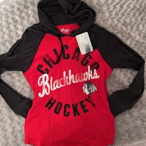 Chicago Blackhawks G III Long Sleeve T-shirt Hoodie Size S NWT